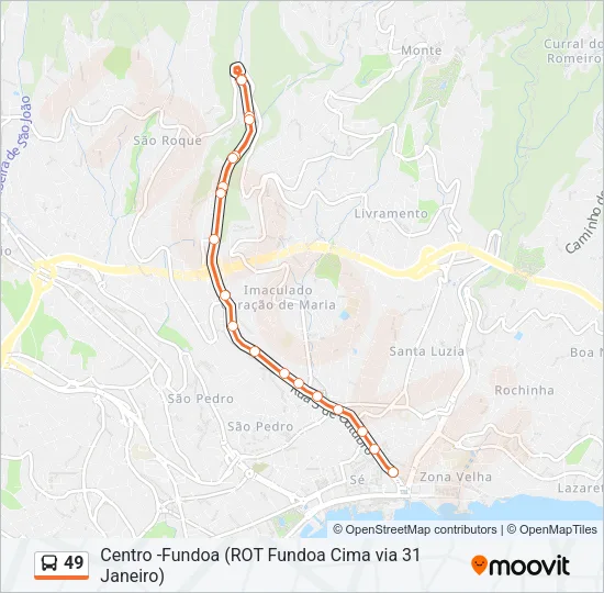 49 Bus Line Map