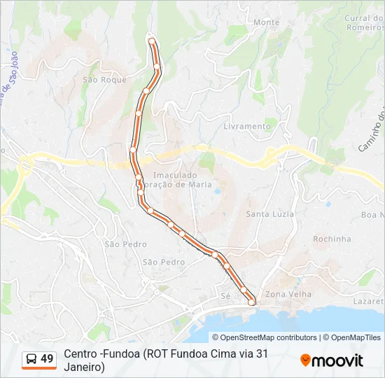 49 Bus Line Map