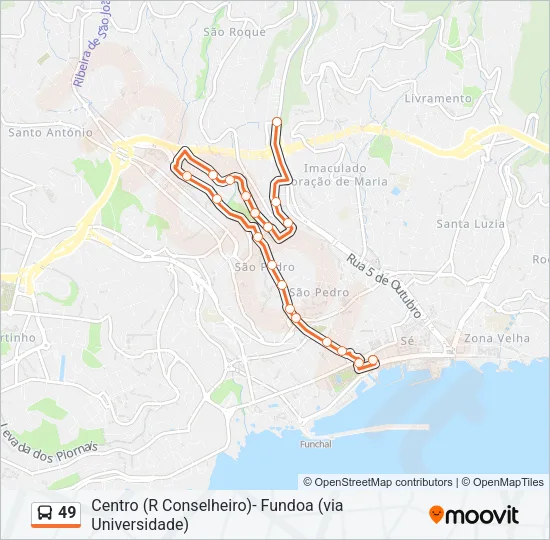 49 Bus Line Map