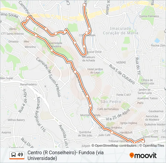 49 Bus Line Map