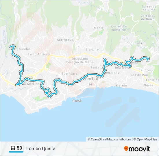50 Bus Line Map