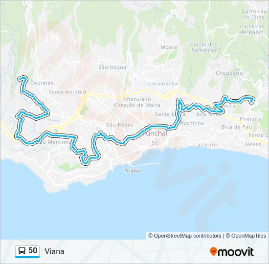 50 Bus Line Map