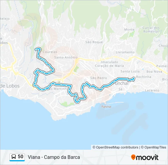 50 Bus Line Map