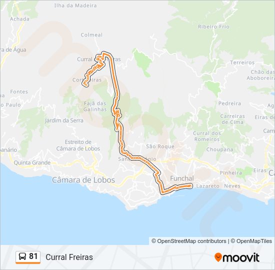 81 Bus Line Map