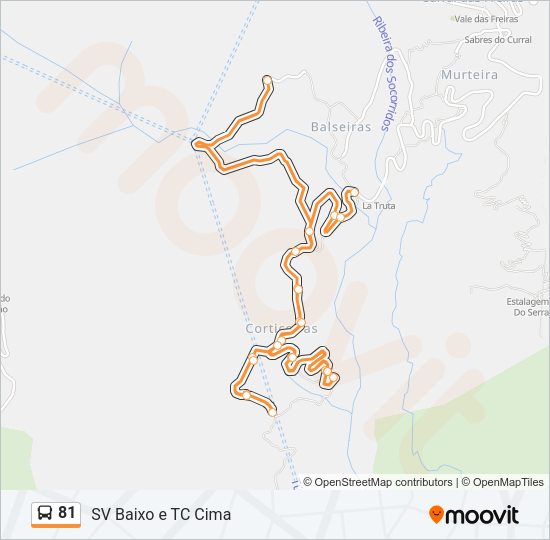 81 Bus Line Map