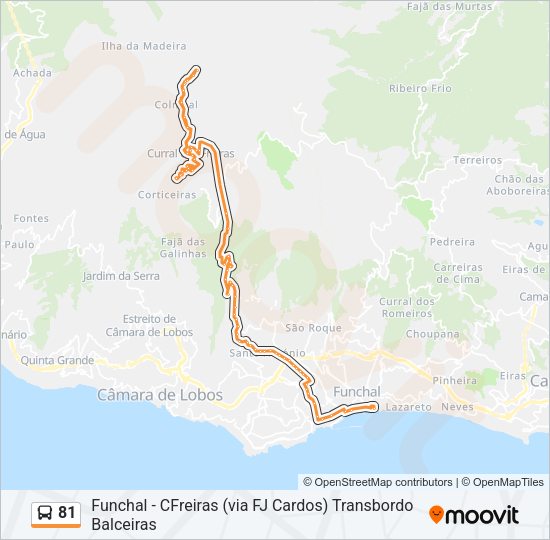 81 Bus Line Map