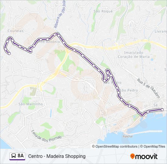 8A Bus Line Map