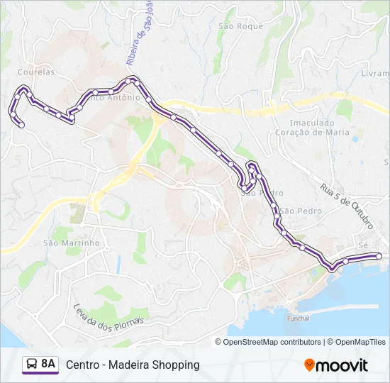 8A Bus Line Map