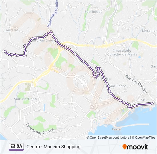 8A Bus Line Map