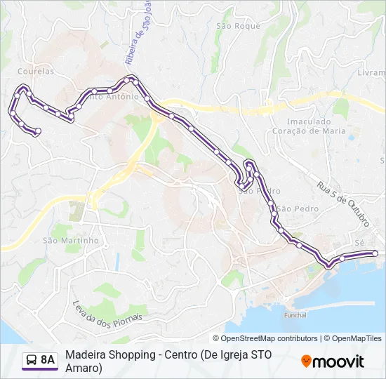 8A Bus Line Map