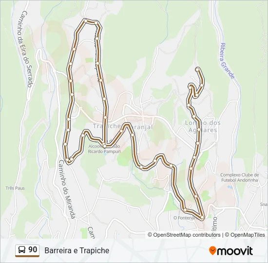 90 Bus Line Map