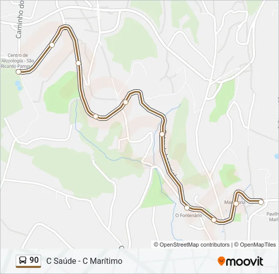 90 Bus Line Map