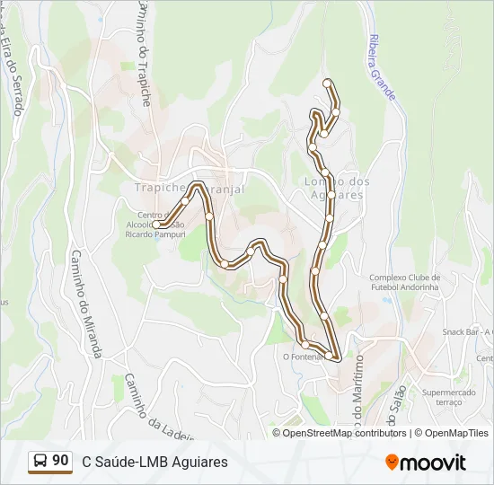 90 Bus Line Map