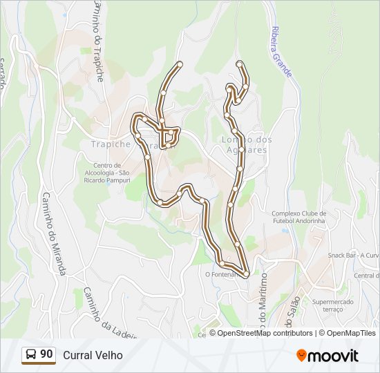 90 Bus Line Map