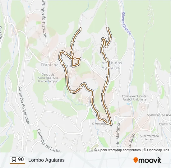 90 Bus Line Map