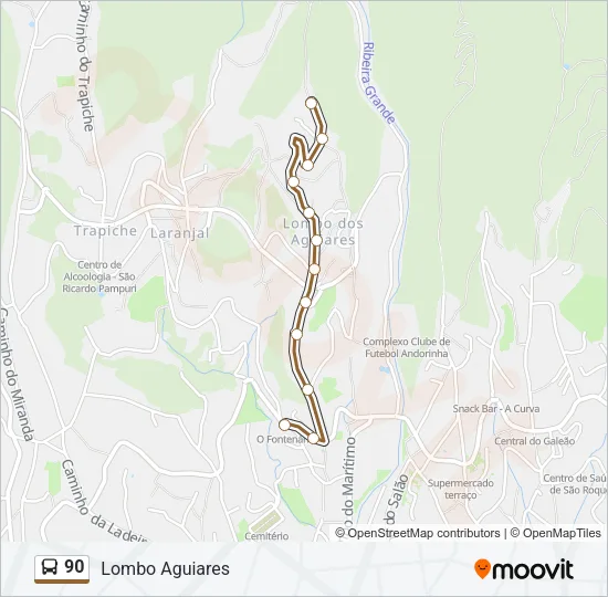 90 Bus Line Map