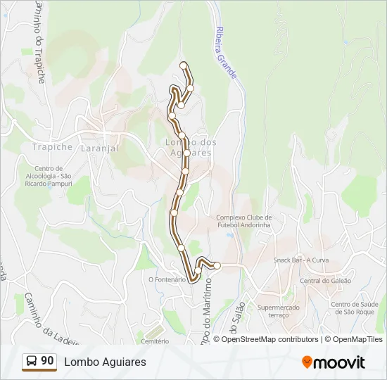 90 Bus Line Map