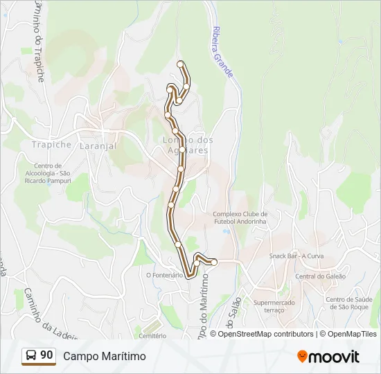 90 Bus Line Map