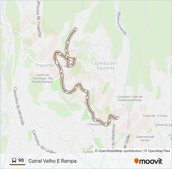 90 Bus Line Map