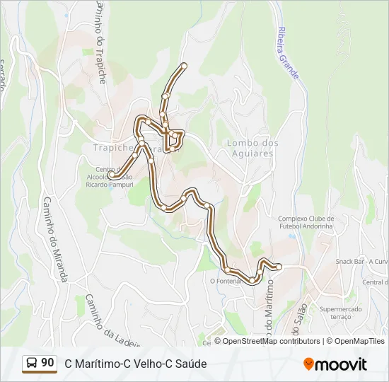 90 Bus Line Map