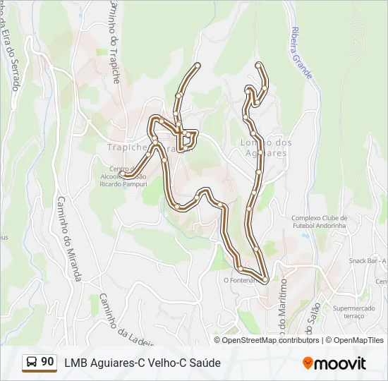 90 Bus Line Map
