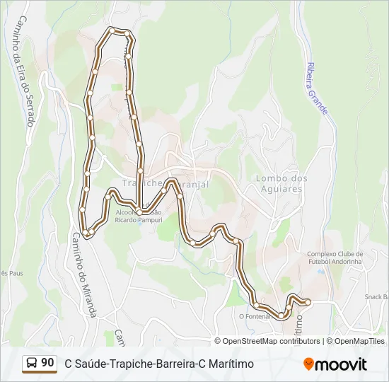 90 Bus Line Map