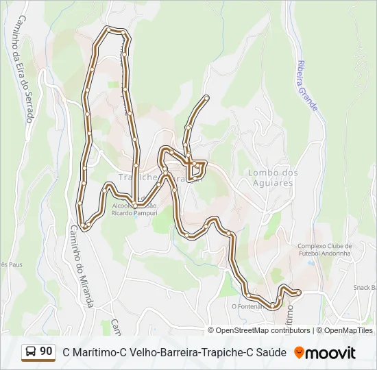 90 Bus Line Map