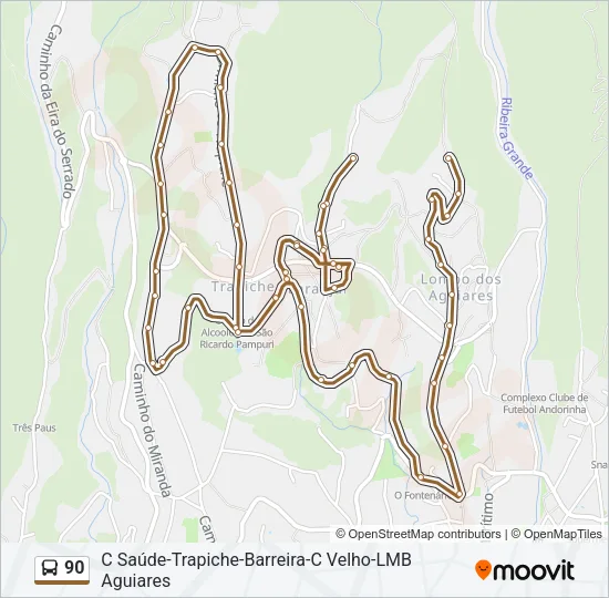 90 Bus Line Map