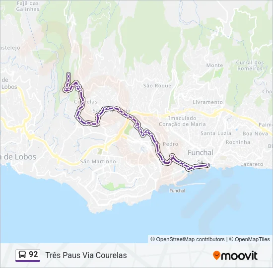 92 Bus Line Map