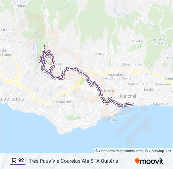 92 Bus Line Map