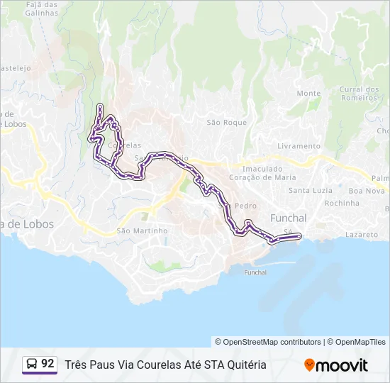 92 Bus Line Map