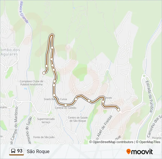 93 Bus Line Map