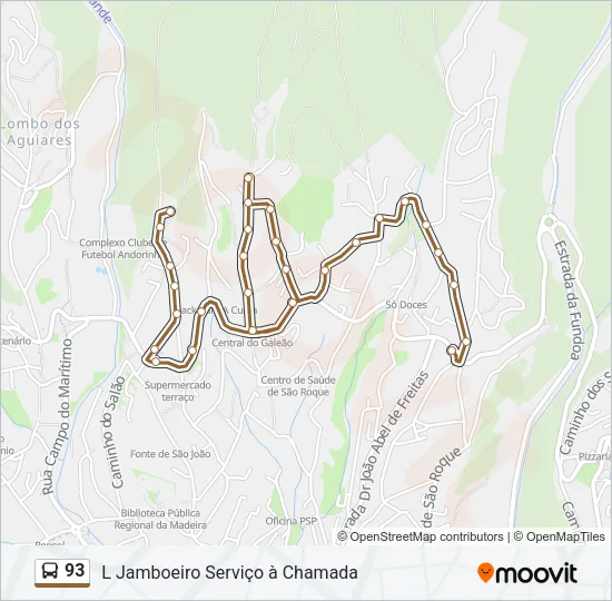 93 Bus Line Map