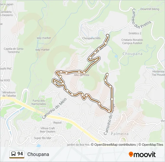 94 Bus Line Map