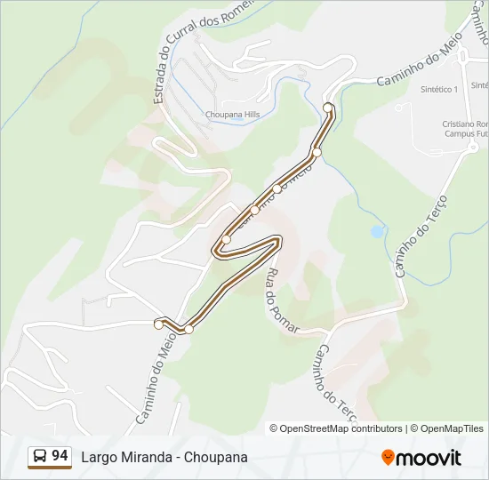 94 Bus Line Map