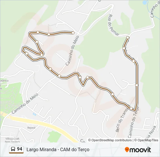 94 Bus Line Map