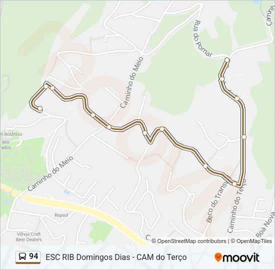 94 Bus Line Map