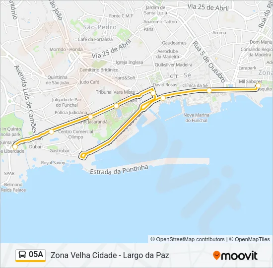 05A Bus Line Map