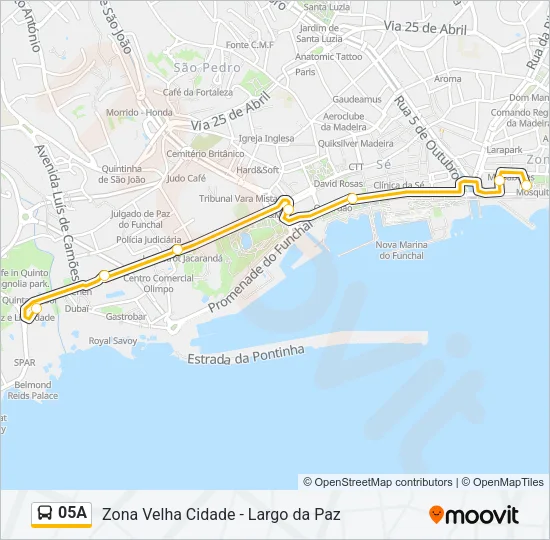 05A Bus Line Map