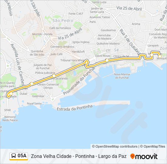 05A Bus Line Map