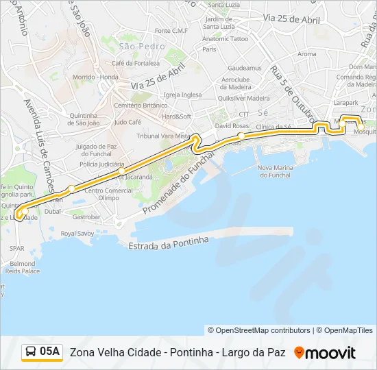 05A Bus Line Map
