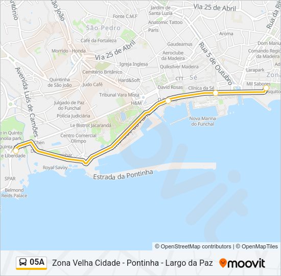 05A Bus Line Map