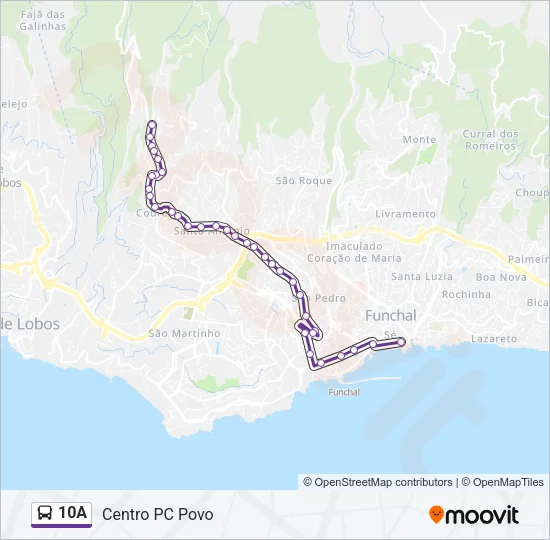 10A Bus Line Map