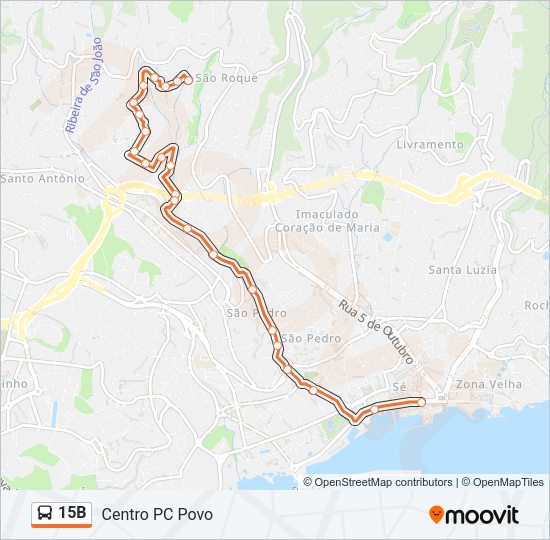 15B Bus Line Map