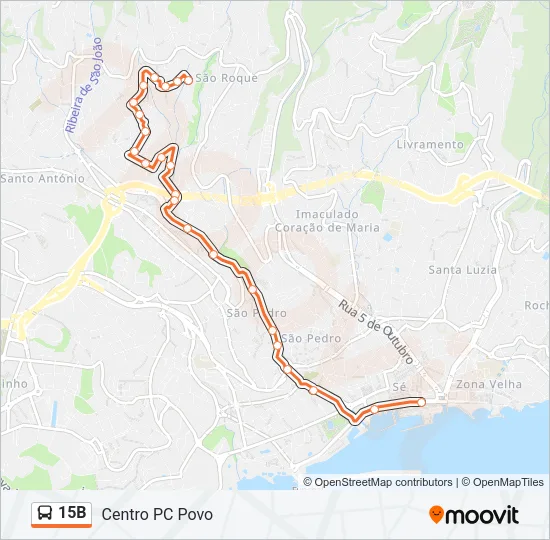 15B Bus Line Map