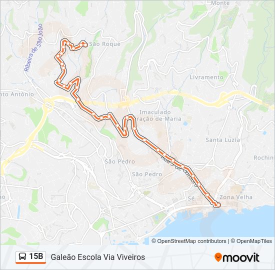15B Bus Line Map