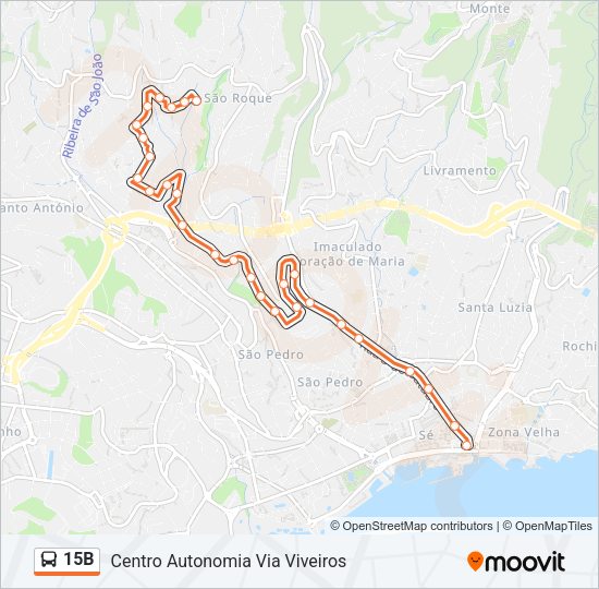 15B Bus Line Map