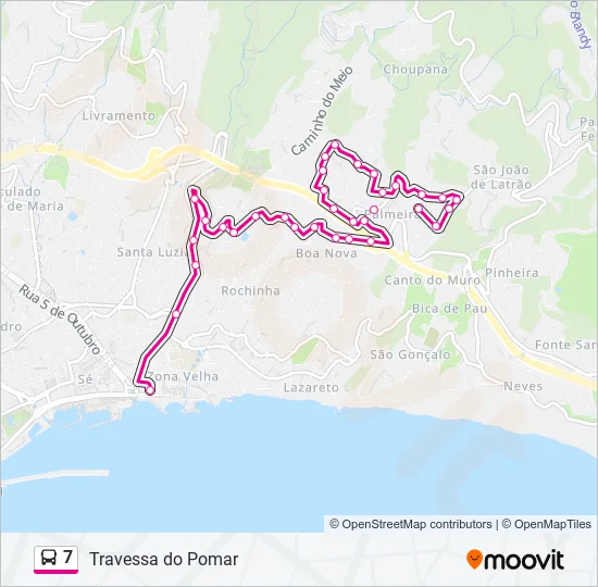 7 Bus Line Map