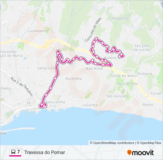 7 Bus Line Map