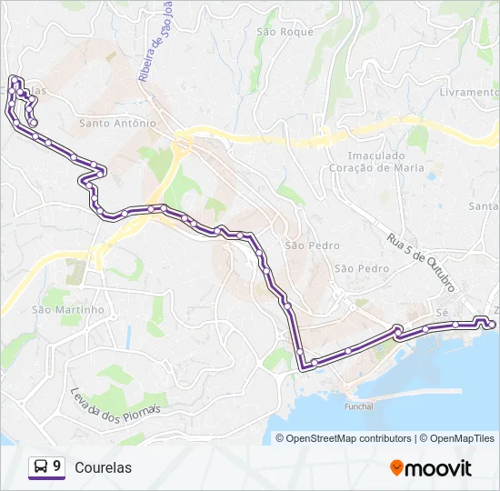 9 Bus Line Map